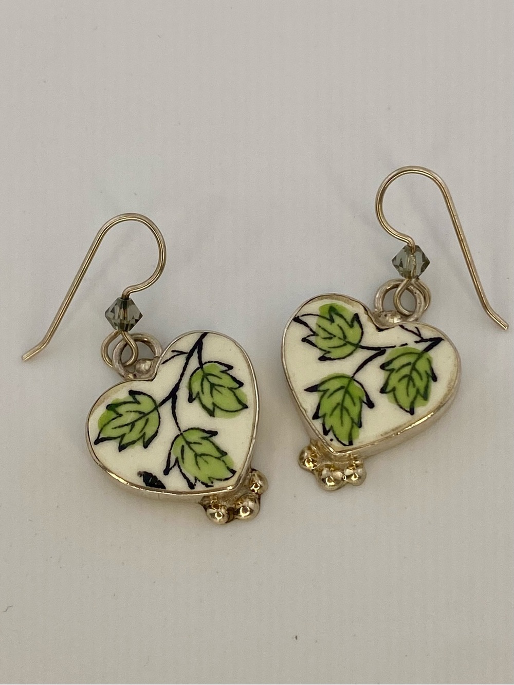 Jacqueline Smiley Vintage Revival JSVR Sterling Porcelain Earrings